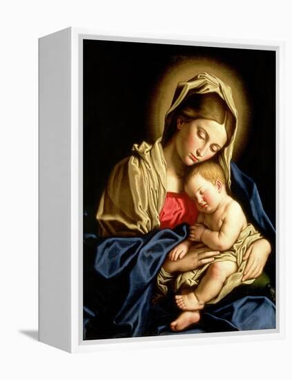 Madonna and Child-Giovanni Battista Salvi da Sassoferrato-Framed Premier Image Canvas