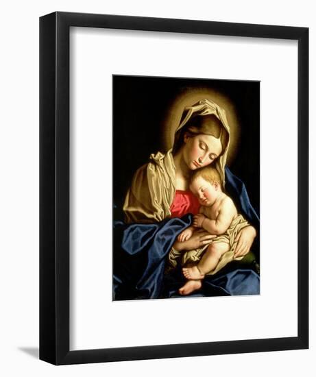 Madonna and Child-Giovanni Battista Salvi da Sassoferrato-Framed Premium Giclee Print