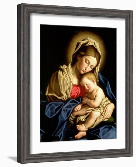 Madonna and Child-Giovanni Battista Salvi da Sassoferrato-Framed Giclee Print