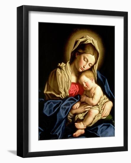 Madonna and Child-Giovanni Battista Salvi da Sassoferrato-Framed Giclee Print