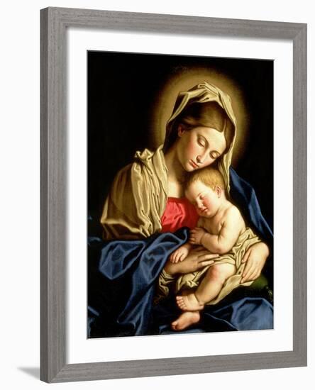 Madonna and Child-Giovanni Battista Salvi da Sassoferrato-Framed Giclee Print