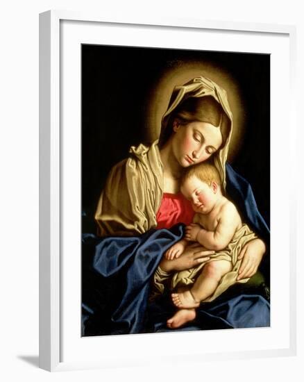 Madonna and Child-Giovanni Battista Salvi da Sassoferrato-Framed Giclee Print