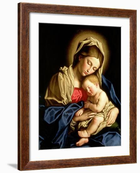 Madonna and Child-Giovanni Battista Salvi da Sassoferrato-Framed Giclee Print