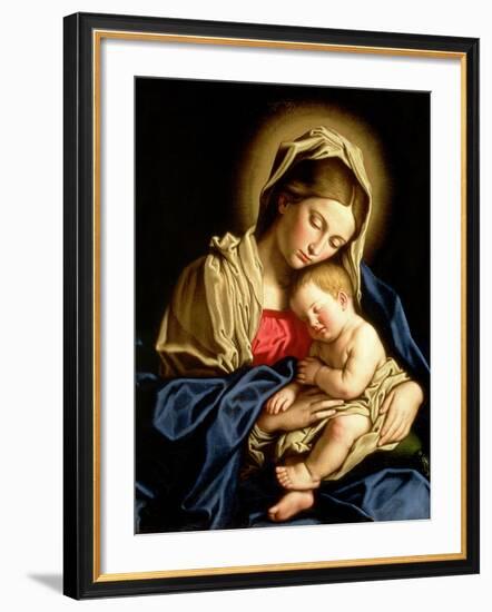 Madonna and Child-Giovanni Battista Salvi da Sassoferrato-Framed Giclee Print