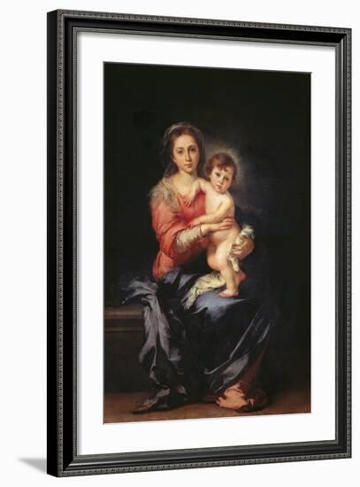 Madonna and Child-Bartolom Esteban Murillo-Framed Giclee Print