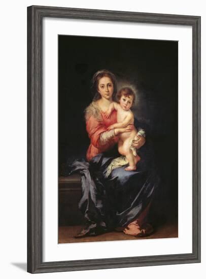 Madonna and Child-Bartolom Esteban Murillo-Framed Giclee Print