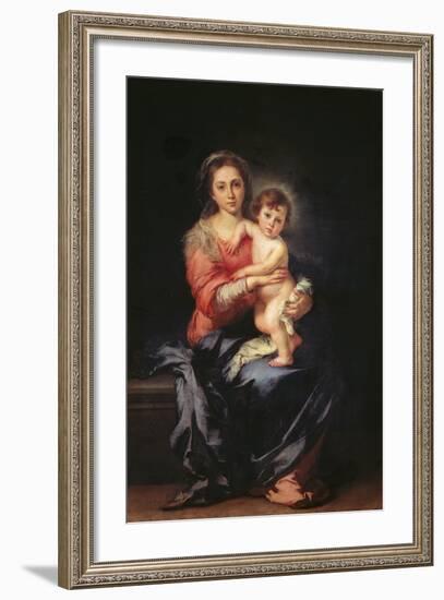 Madonna and Child-Bartolom Esteban Murillo-Framed Giclee Print