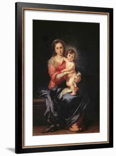 Madonna and Child-Bartolom Esteban Murillo-Framed Giclee Print