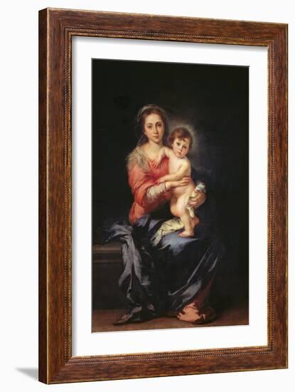 Madonna and Child-Bartolom Esteban Murillo-Framed Giclee Print