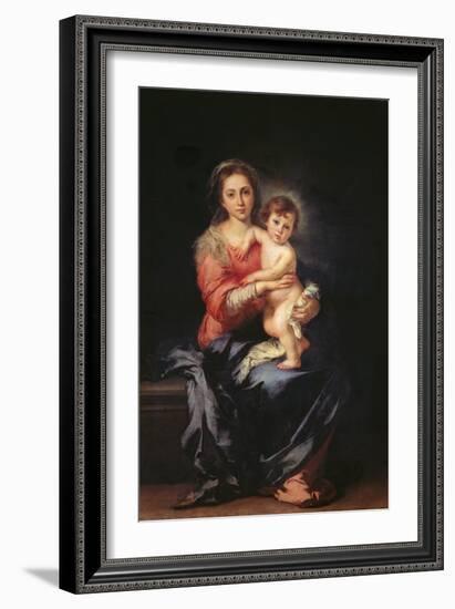 Madonna and Child-Bartolom Esteban Murillo-Framed Giclee Print