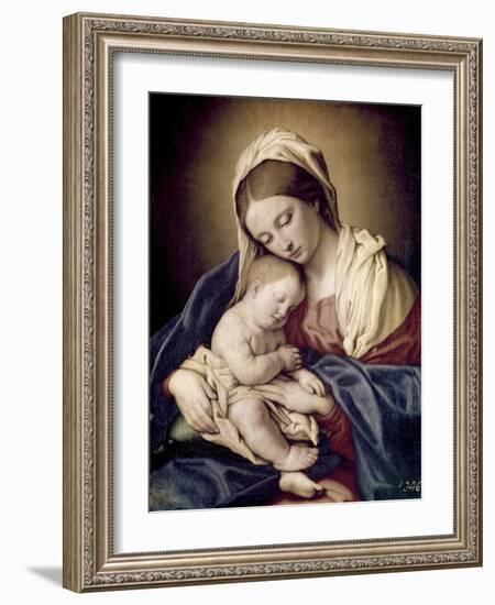 Madonna and Child-Giovanni Battista Salvi da Sassoferrato-Framed Giclee Print