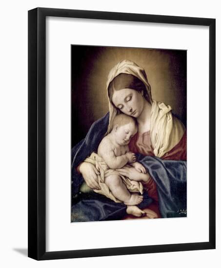 Madonna and Child-Giovanni Battista Salvi da Sassoferrato-Framed Giclee Print