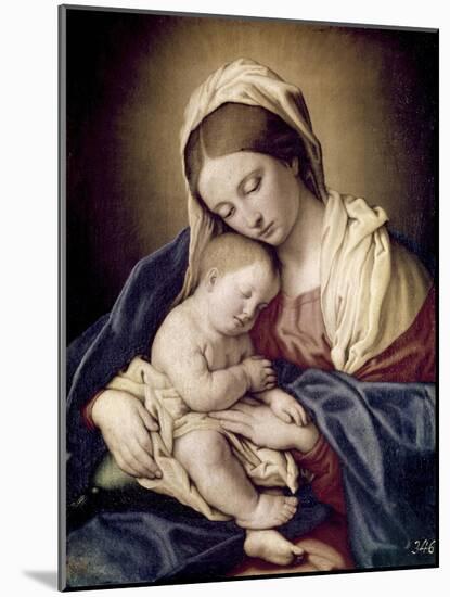 Madonna and Child-Giovanni Battista Salvi da Sassoferrato-Mounted Giclee Print