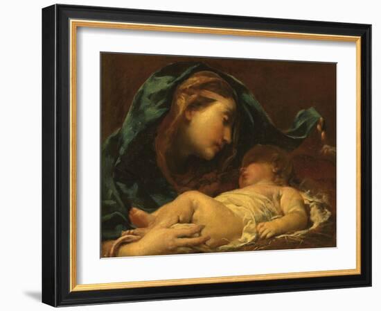 Madonna and Child-Giuseppe Maria Crespi-Framed Giclee Print