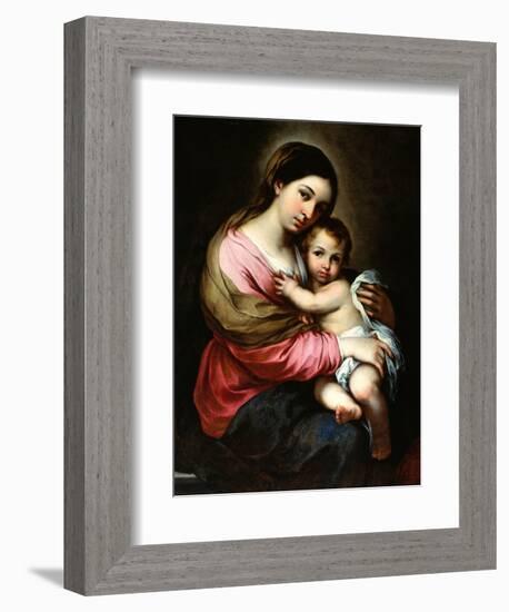 Madonna and Child-Bartolome Esteban Murillo-Framed Giclee Print