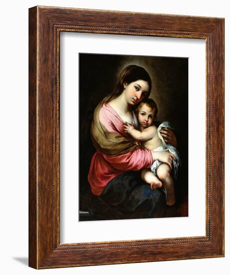 Madonna and Child-Bartolome Esteban Murillo-Framed Giclee Print