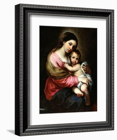 Madonna and Child-Bartolome Esteban Murillo-Framed Giclee Print