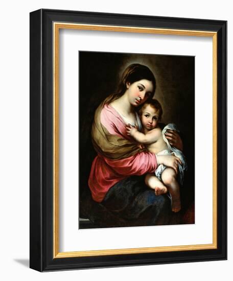 Madonna and Child-Bartolome Esteban Murillo-Framed Giclee Print