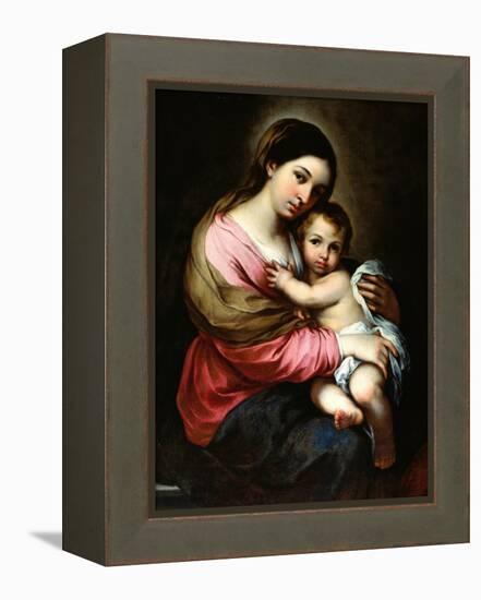 Madonna and Child-Bartolome Esteban Murillo-Framed Premier Image Canvas