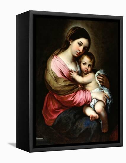 Madonna and Child-Bartolome Esteban Murillo-Framed Premier Image Canvas