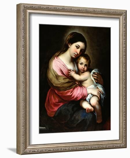 Madonna and Child-Bartolome Esteban Murillo-Framed Giclee Print