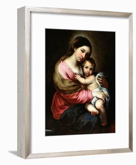 Madonna and Child-Bartolome Esteban Murillo-Framed Giclee Print