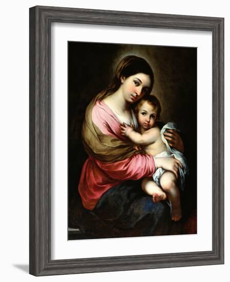 Madonna and Child-Bartolome Esteban Murillo-Framed Giclee Print