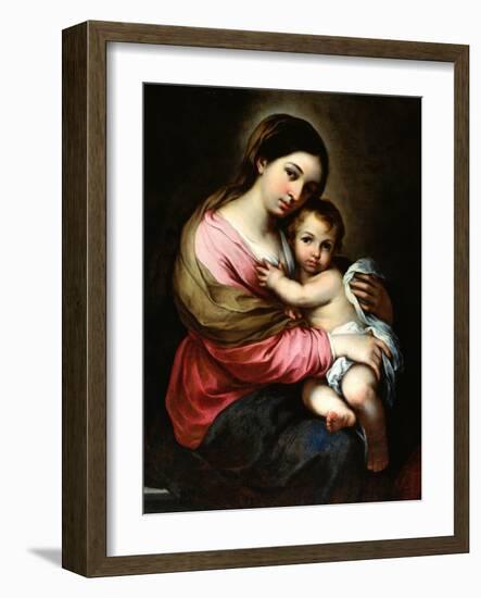 Madonna and Child-Bartolome Esteban Murillo-Framed Giclee Print