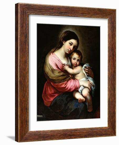 Madonna and Child-Bartolome Esteban Murillo-Framed Giclee Print