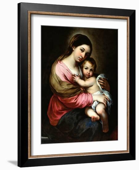 Madonna and Child-Bartolome Esteban Murillo-Framed Giclee Print