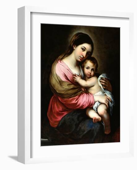 Madonna and Child-Bartolome Esteban Murillo-Framed Giclee Print