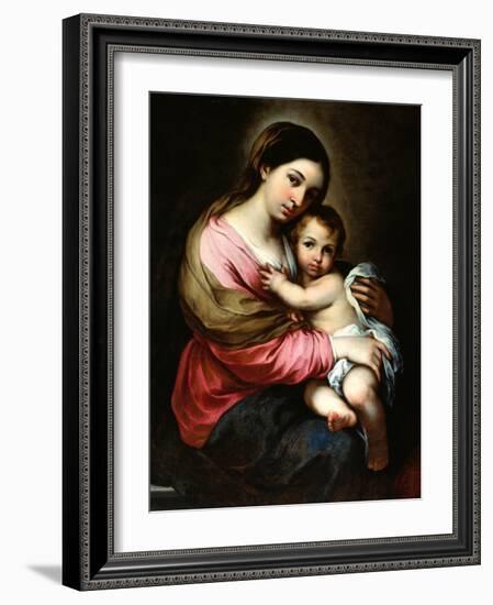 Madonna and Child-Bartolome Esteban Murillo-Framed Giclee Print