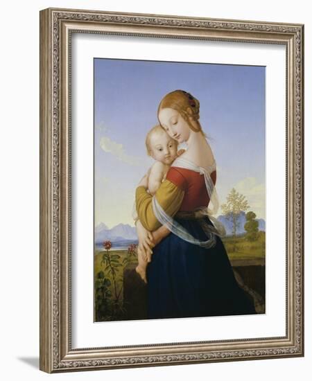 Madonna and Child-William Dyce-Framed Giclee Print