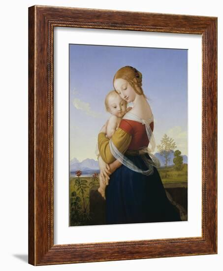 Madonna and Child-William Dyce-Framed Giclee Print