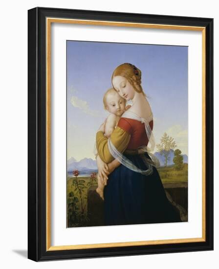 Madonna and Child-William Dyce-Framed Giclee Print