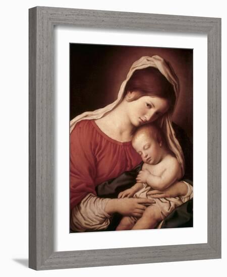 Madonna and Child-Giovanni Battista Salvi da Sassoferrato-Framed Giclee Print