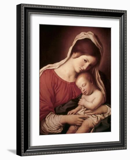 Madonna and Child-Giovanni Battista Salvi da Sassoferrato-Framed Giclee Print