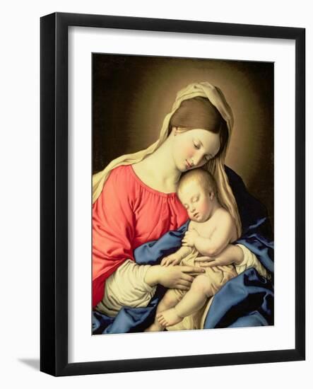 Madonna and Child-Giovanni Battista Salvi da Sassoferrato-Framed Giclee Print