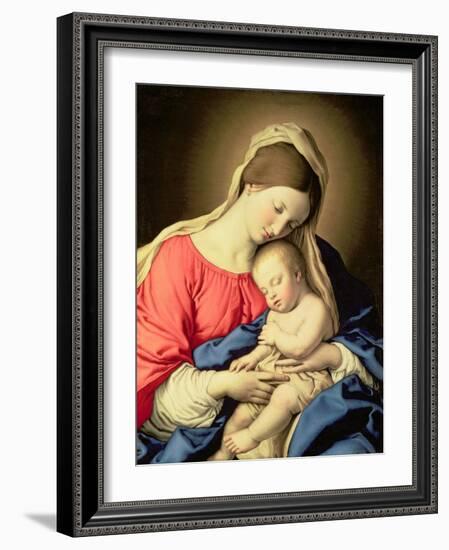 Madonna and Child-Giovanni Battista Salvi da Sassoferrato-Framed Giclee Print