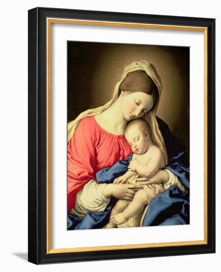 Madonna and Child-Giovanni Battista Salvi da Sassoferrato-Framed Giclee Print