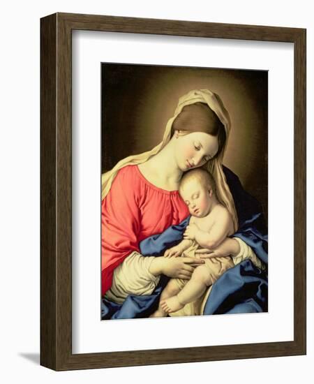 Madonna and Child-Giovanni Battista Salvi da Sassoferrato-Framed Giclee Print