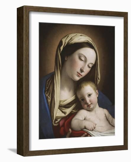 Madonna and Child-Giovanni Battista Salvi da Sassoferrato-Framed Giclee Print