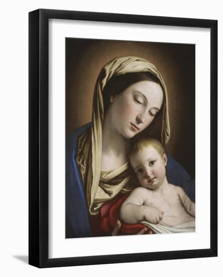 Madonna and Child-Giovanni Battista Salvi da Sassoferrato-Framed Giclee Print