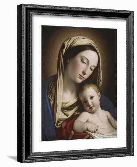 Madonna and Child-Giovanni Battista Salvi da Sassoferrato-Framed Giclee Print