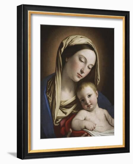 Madonna and Child-Giovanni Battista Salvi da Sassoferrato-Framed Giclee Print