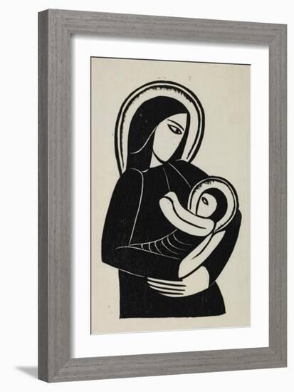 Madonna and Child-Eric Gill-Framed Art Print