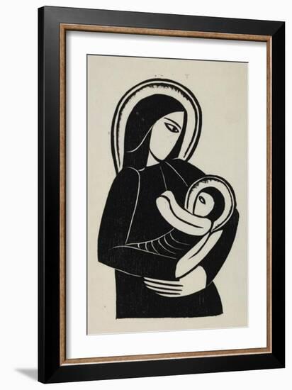 Madonna and Child-Eric Gill-Framed Art Print