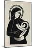 Madonna and Child-Eric Gill-Mounted Art Print