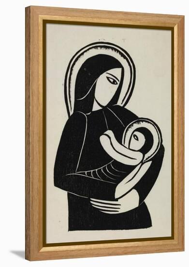 Madonna and Child-Eric Gill-Framed Stretched Canvas