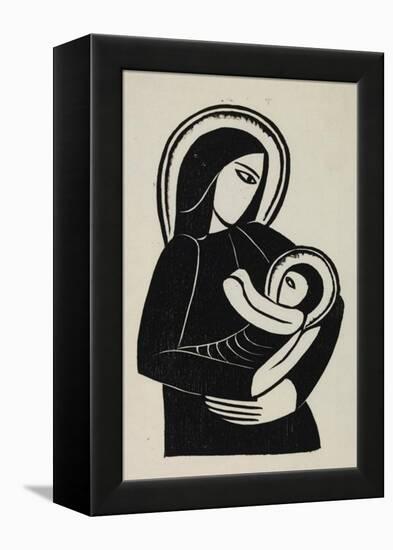 Madonna and Child-Eric Gill-Framed Stretched Canvas